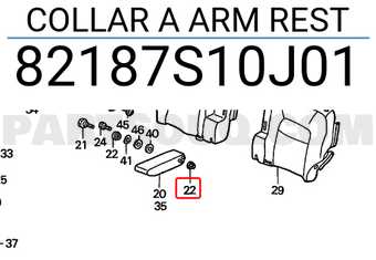 Honda 82187S10J01 COLLAR A ARM REST