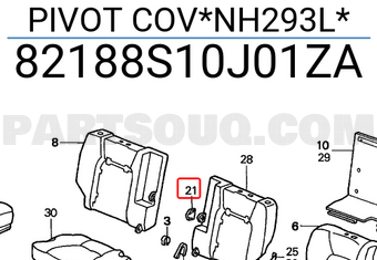 Honda 82188S10J01ZA PIVOT COV*NH293L*