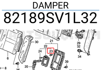 Honda 82189SV1L32 DAMPER