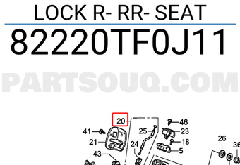Honda 82220TF0J11 LOCK R- RR- SEAT