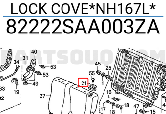 Honda 82222SAA003ZA LOCK COVE*NH167L*