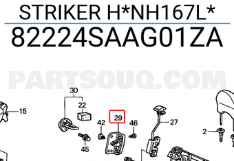Honda 82224SAAG01ZA STRIKER H*NH167L*