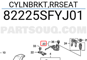 Honda 82225SFYJ01 CYLNBRKT,RRSEAT