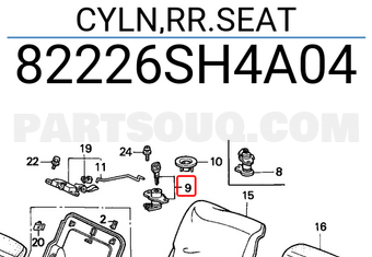 Honda 82226SH4A04 CYLN,RR.SEAT