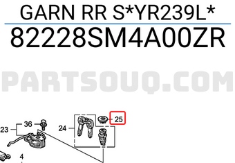 Honda 82228SM4A00ZR GARN RR S*YR239L*