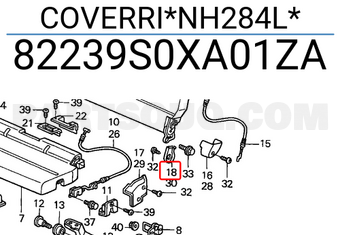 Honda 82239S0XA01ZA COVERRI*NH284L*
