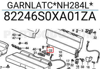 Honda 82246S0XA01ZA GARNLATC*NH284L*