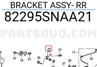 Honda 82295SNAA21 BRACKET ASSY- RR