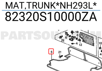 Honda 82320S10000ZA MAT,TRUNK*NH293L*