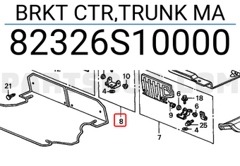 Honda 82326S10000 BRKT CTR,TRUNK MA