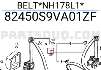 Honda 82450S9VA01ZF BELT*NH178L1*