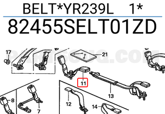 Honda 82455SELT01ZD BELT*YR239L 1*