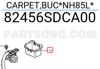 Honda 82456SDCA00 CARPET,BUC*NH85L*