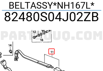 Honda 82480S04J02ZB BELTASSY*NH167L*