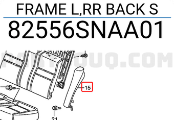Honda 82556SNAA01 FRAME L,RR BACK S