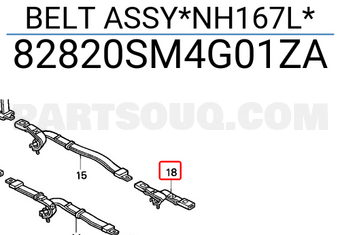 Honda 82820SM4G01ZA BELT ASSY*NH167L*