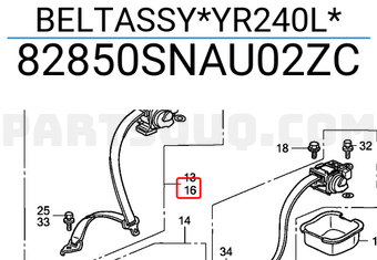 Honda 82850SNAU02ZC BELTASSY*YR240L*