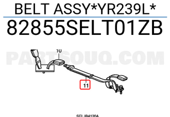 Honda 82855SELT01ZB BELT ASSY*YR239L*