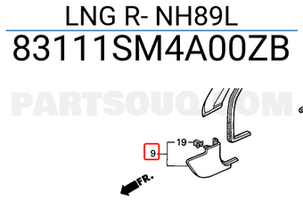 Honda 83111SM4A00ZB LNG R- NH89L