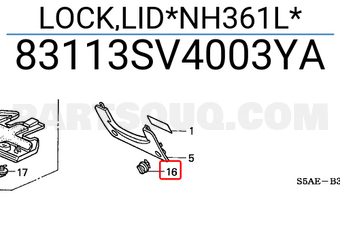 Honda 83113SV4003YA LOCK,LID*NH361L*