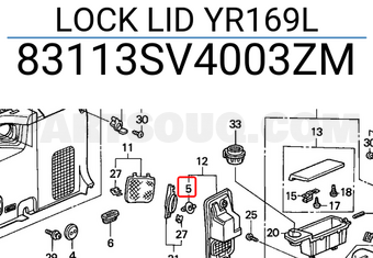Honda 83113SV4003ZM LOCK LID YR169L