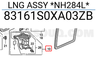 Honda 83161S0XA03ZB LNG ASSY *NH284L*
