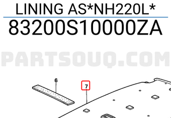 Honda 83200S10000ZA LINING AS*NH220L*