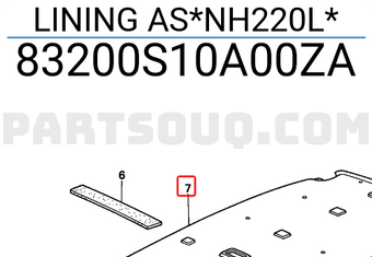 Honda 83200S10A00ZA LINING AS*NH220L*