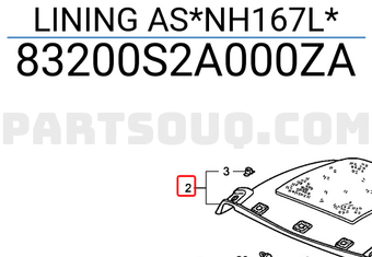 Honda 83200S2A000ZA LINING AS*NH167L*
