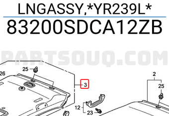 Honda 83200SDCA12ZB LNGASSY,*YR239L*