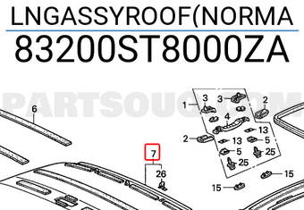 Honda 83200ST8000ZA LNGASSYROOF(NORMA