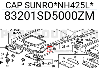 Honda 83201SD5000ZM CAP SUNRO*NH425L*