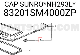 Honda 83201SM4000ZP CAP SUNRO*NH293L*