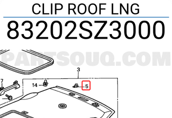 Honda 83202SZ3000 CLIP ROOF LNG
