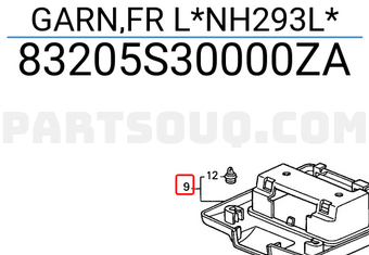Honda 83205S30000ZA GARN,FR L*NH293L*
