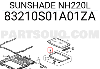 Honda 83210S01A01ZA SUNSHADE NH220L