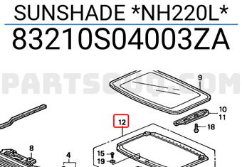 Honda 83210S04003ZA SUNSHADE *NH220L*