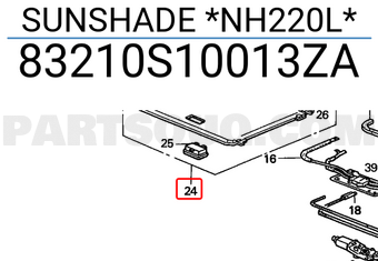 Honda 83210S10013ZA SUNSHADE *NH220L*