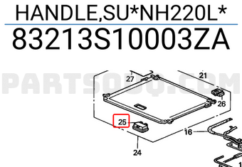 Honda 83213S10003ZA HANDLE,SU*NH220L*
