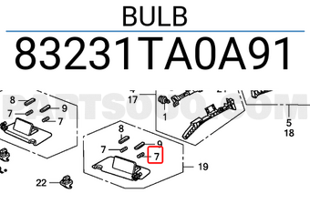 Honda 83231TA0A91 BULB