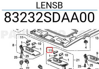 Honda 83232SDAA00 LENSB