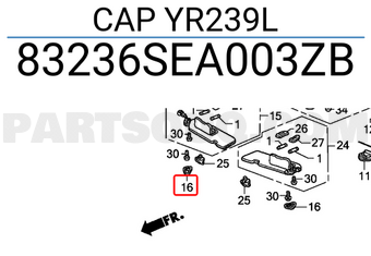 Honda 83236SEA003ZB CAP YR239L