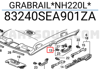 Honda 83240SEA901ZA GRABRAIL*NH220L*