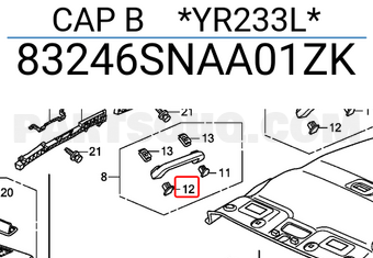 Honda 83246SNAA01ZK CAP B *YR233L*