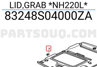 Honda 83248S04000ZA LID,GRAB *NH220L*