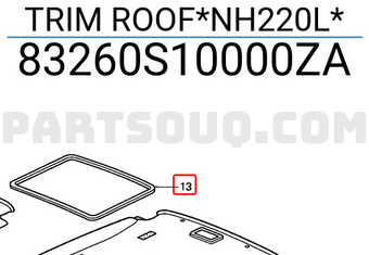 Honda 83260S10000ZA TRIM ROOF*NH220L*