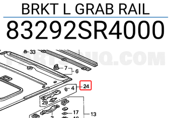 Honda 83292SR4000 BRKT L GRAB RAIL