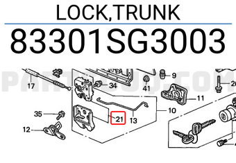 Honda 83301SG3003 LOCK,TRUNK