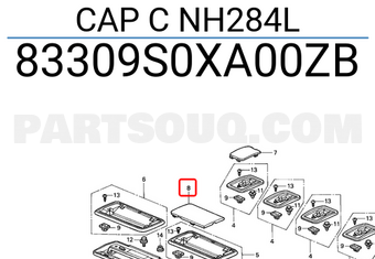 Honda 83309S0XA00ZB CAP C NH284L