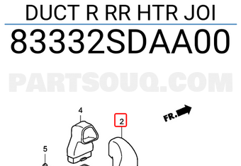 Honda 83332SDAA00 DUCT R RR HTR JOI